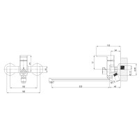 Смеситель для ванной Mixxus Premium LOREN 006 EURO (MI6799)