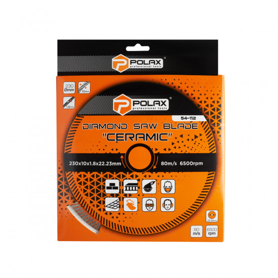 Диск відрізний алмазний Ceramic Polax 230x1.8x22.23 мм (54-112)