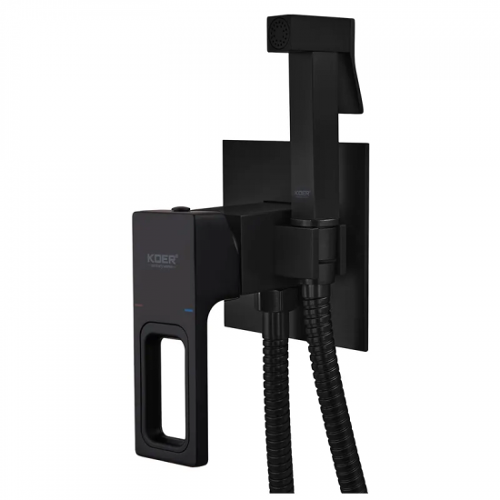 Змішувач для гігієнічного душу Koer KB-23009-05 (Колір чорний) (KR3511)