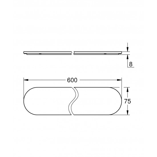 Полиця для ванної кімнати скляна Grohe Selection (41057000)