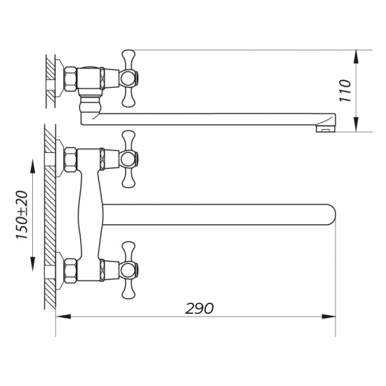 Змішувач для кухні Zerix TMK 827 (ZX0087)