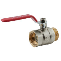 Кран кульовий Nolf classic NFC.611-32-1 1/4" FF ГГВ, ручка "важіль" червона (NF3147)