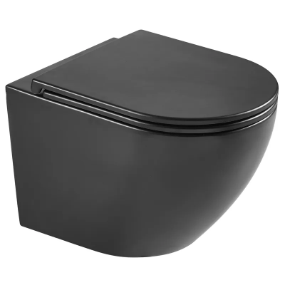 Унітаз підвісний Mixxus Premium ELLIPSE-0303-T3 BLACK 520х365х360mm,система змиву TORNADO 3.0 (MP65