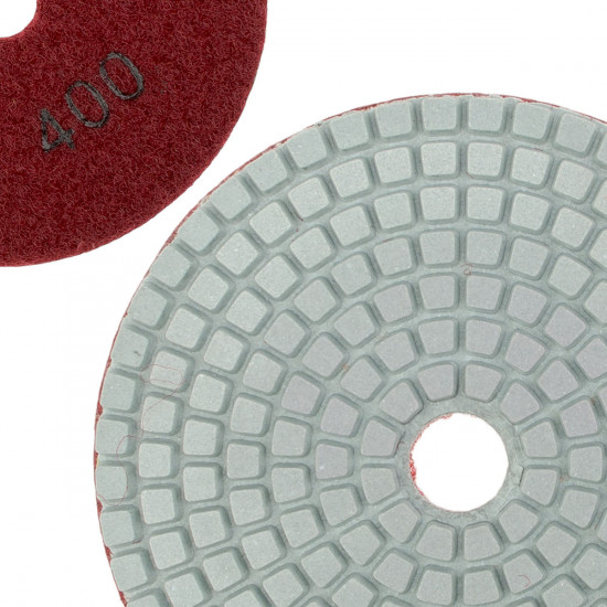 Диск алмазний Polax шліфувальний гнучкий на липучці "Черепашка" 100 мм, P400 (54-204)