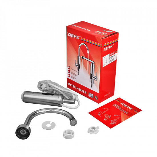 Водонагрівач проточний ZERIX ELW35-E 3,3 kW проточний, нерж. сталь (ZX5576)