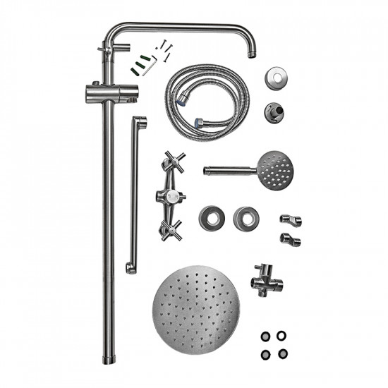 Душова колона зі змішувачем MIXXUS DVE-006-J з нерж. сталі SUS304 (MI6085)