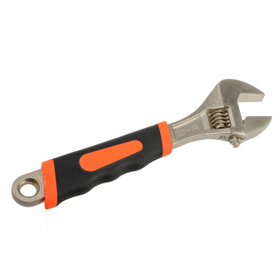 Ключ розвідний Polax з гумовою рукояттю 250 мм (25-019)