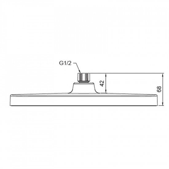 Лійка для душу стельова Koer KP-0402-01-OH 310x200мм (KR4984)