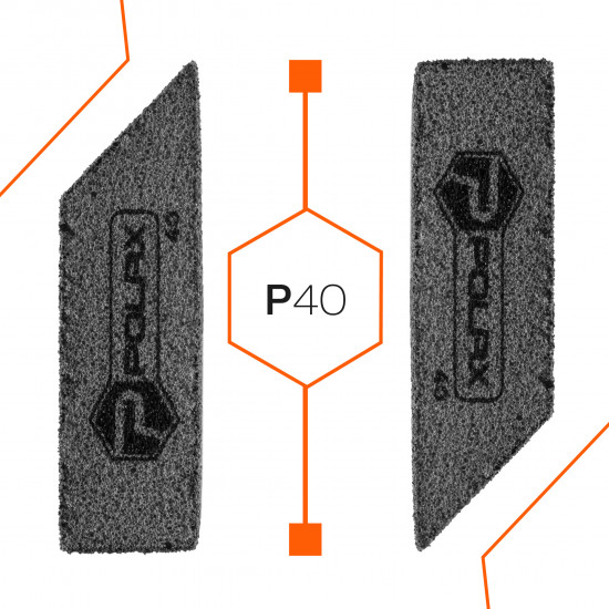 Губка шліфувальна P40 Polax кутова 110х90х25 мм (54-225)