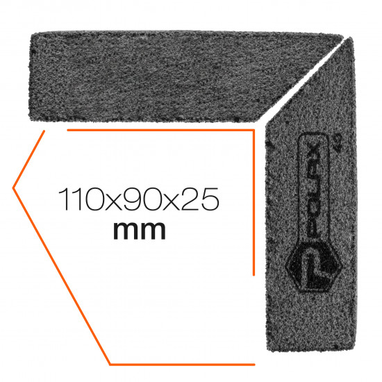 Губка шліфувальна P40 Polax кутова 110х90х25 мм (54-225)