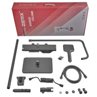 Душова колона зі змішувачем з кнопковим перемикачем з алюмінію Zerix PBX-009-J GRAPHITE, 4 режими (