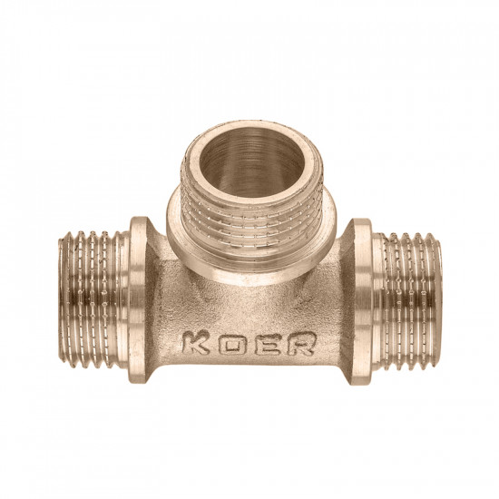 Трійник Koer KF.T06M.WN - 1/2'' MMM без нікелю (MX1528)