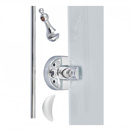 Полиця з обмежувачем (скло) Zerix AFB-0107 (ZX5042)