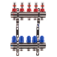 Коллекторный блок с расходомерами Koer KR.1110-05 1"x5 ways (KR2642)