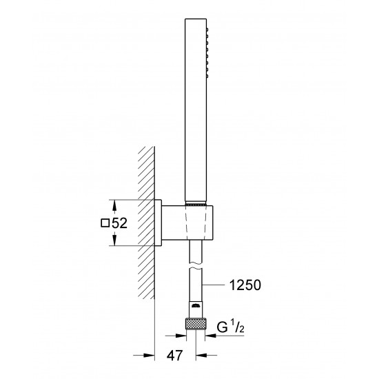 Душовий набір з тримачем, 1 режим струменя Grohe Euphoria Cube (27703000)