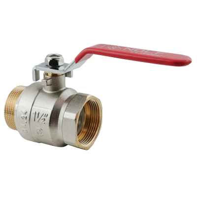 Кран кульовий Nolf classic NFC.621-40-1 1/2" FM ГШВ, ручка "важіль" червона (NF3142)
