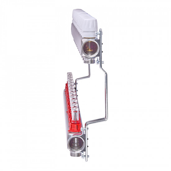 Колекторний блок з витратомірами Nolf NF.2100-12S 1"x12 (корпус нержавіюча сталь) (NF3026)