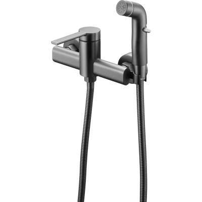 Змішувач для гігієнічного душу Mixxus Lord 024 Graphite з лійкою (Колір графіт) (MI7136)