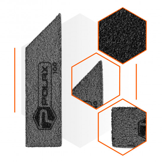 Губка шліфувальна P100 Polax кутова 110х90х25 мм (54-226)