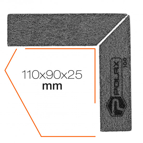 Губка шліфувальна P100 Polax кутова 110х90х25 мм (54-226)