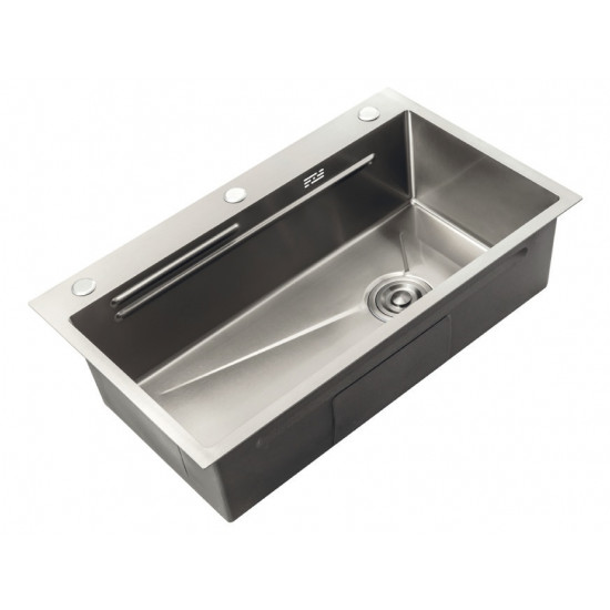 Мойка Zerix ZH8045-SET-05 NANO-SILVER (3.0/0.8) из нерж. стали, комплект (нержавейка) (ZM5586)