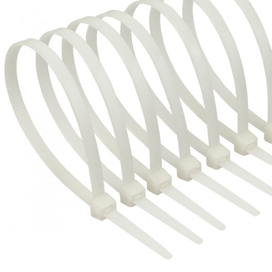 Хомут пластиковий (стяжка) Polax нейлонова 4 х 150мм, білий 100 шт. (37-093)