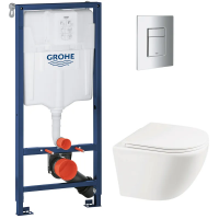 Комплект Grohe Set Унитаз ELLIPSE-0301-T3 + Инсталляция 38536001 + панель 38732000 (38536001ELLIPS03