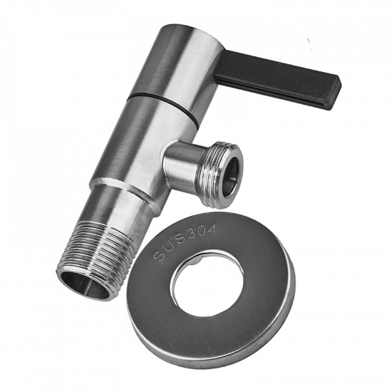 Кран для підключення сантехприладів Zerix VAL-11-1/2x1/2 з нерж.сталі SUS304 (ZX5104)