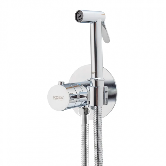 Змішувач для гігієнічного душу Koer KB-24029-01 термостатичний вбудований, колір хром (KR5485)