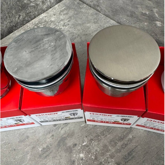 Донний клапан для раковини Koer PW-11-01 1 1/4''  універсальний (з/без перел) СLICK-СLACK (Колір хр