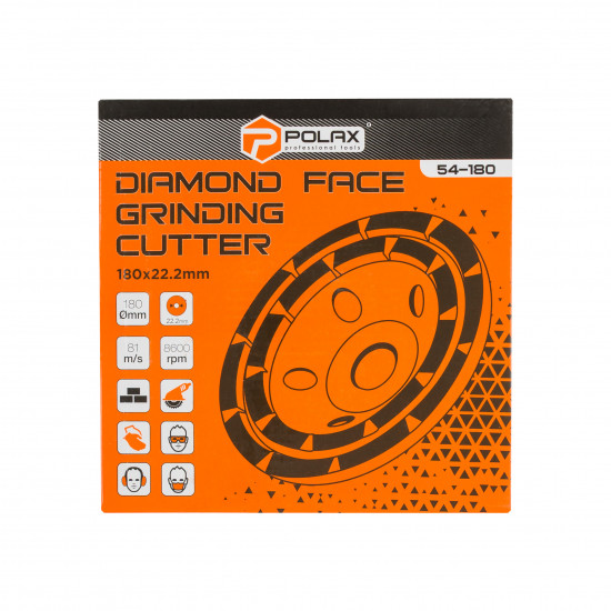 Чаша алмазна дворядна Polax 180х22.2 мм (54-180) Чаша алмазна дворядна Polax 180х22.2 мм (54-180)