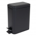 Відро для сміття з плавним закриттям прямокутне Zerix Sansa-TC0105 Black 5 л колір чорний (ZX5894)