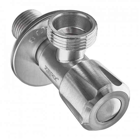 Кран для підключ. сантехприладів Zerix VAL-05-1/2x3/4 з нерж. ст.SUS304 (ZX4801) Кран для підключ. сантехприладів Zerix VAL-05-1/2x3/4 з нерж. ст.SUS304 (ZX4801)