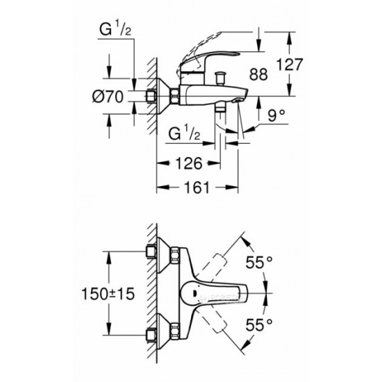 Набір змішувачів Grohe Eurosmart M-Size (123248MK)
