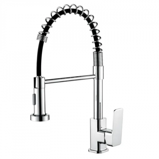 Змішувач для кухні Ibergrif Trento M14006 з силіконовим виливом пружина (LL2014)