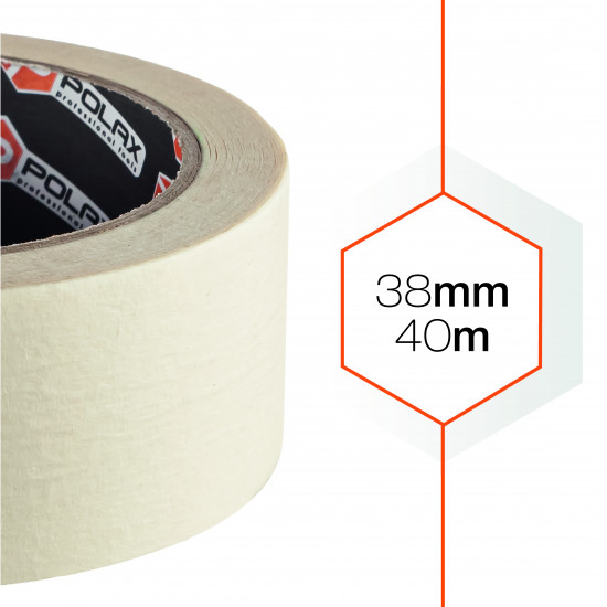 Малярна клейка стрічка Polax Profi 38 мм х 40 м (101-070)
