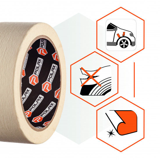 Малярна клейка стрічка Polax Profi 38 мм х 40 м (101-070)