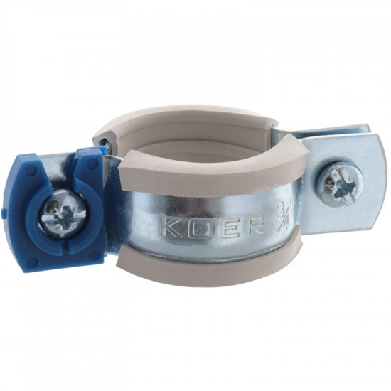 Хомут трубний оцинкований Koer KCB.10.G 3/4" (26-30) сірий (KR2785)
