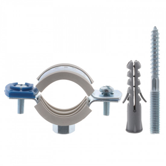 Хомут трубний оцинкований Koer KCB.10.G 3/4" (26-30) сірий (KR2785)