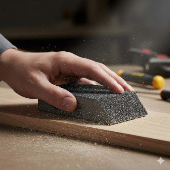 Губка шліфувальна P150 Polax кутова 110х90х25 мм (54-227)