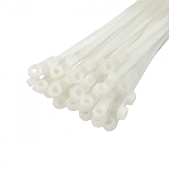 Хомут пластиковий (стяжка) Polax кабельний з монтажним кільцем 4,2 х 220 мм, білий 100 шт. (37-117) Хомут пластиковий (стяжка) Polax кабельний з монтажним кільцем 4,2 х 220 мм, білий 100 шт. (37-117)