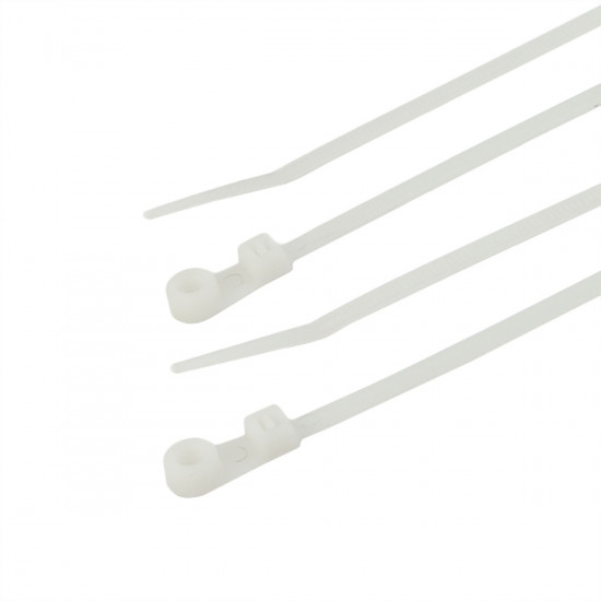 Хомут пластиковий (стяжка) Polax кабельний з монтажним кільцем 4,2 х 220 мм, білий 100 шт. (37-117) Хомут пластиковий (стяжка) Polax кабельний з монтажним кільцем 4,2 х 220 мм, білий 100 шт. (37-117)