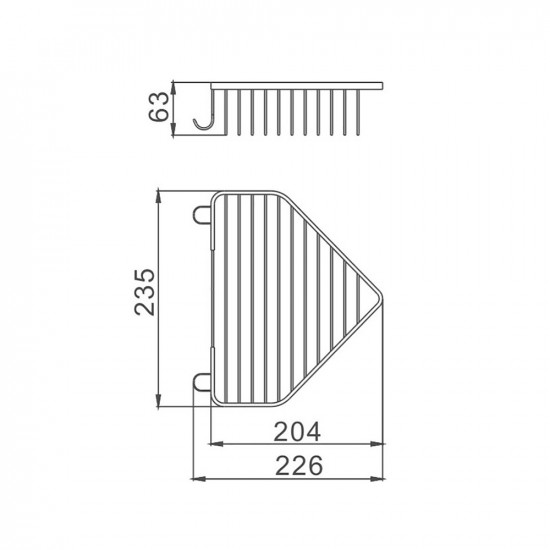 Полиця кутова решітка HAIBA HB335 (HB0495)
