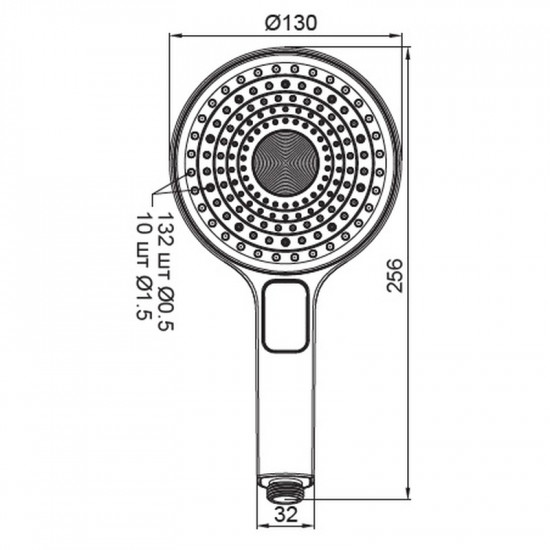 Лійка для душу Koer KP-0403-01 (3 функції) (KR4991)