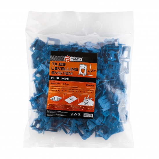 Основа СВП MINI Polax система вирівнювання плитки 2,0 мм 250 шт. (1000-207)