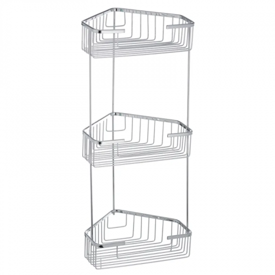 Полиця у ванну кутова 3-ярусна Zerix LR335-2 (LL1453)