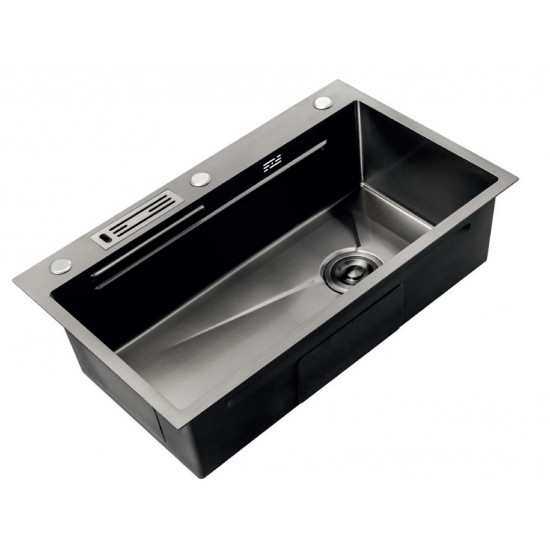 Мойка Mixxus Premium MH7545-SET-05 NANO-BLACK (3.0/0.8) комплект (графит) (MX9632)