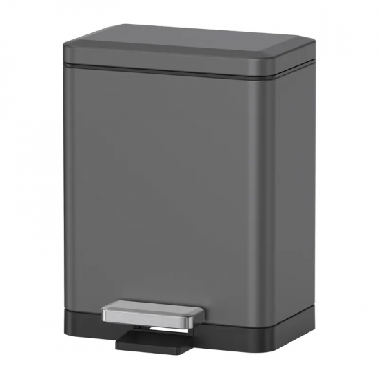 Ведро для мусора с плавным закрытием прямоугольное Koer TC-010306-07 6 л цвет графит (KR5602)