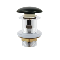 Донний клапан для раковини Mixxus POP-UP-08 BLACK 1 1/4'' автомат СLICK-СLACK з переливом (AC3565)