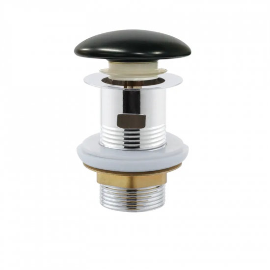 Донний клапан для раковини Mixxus POP-UP-08 BLACK 1 1/4'' автомат СLICK-СLACK з переливом (AC3565)